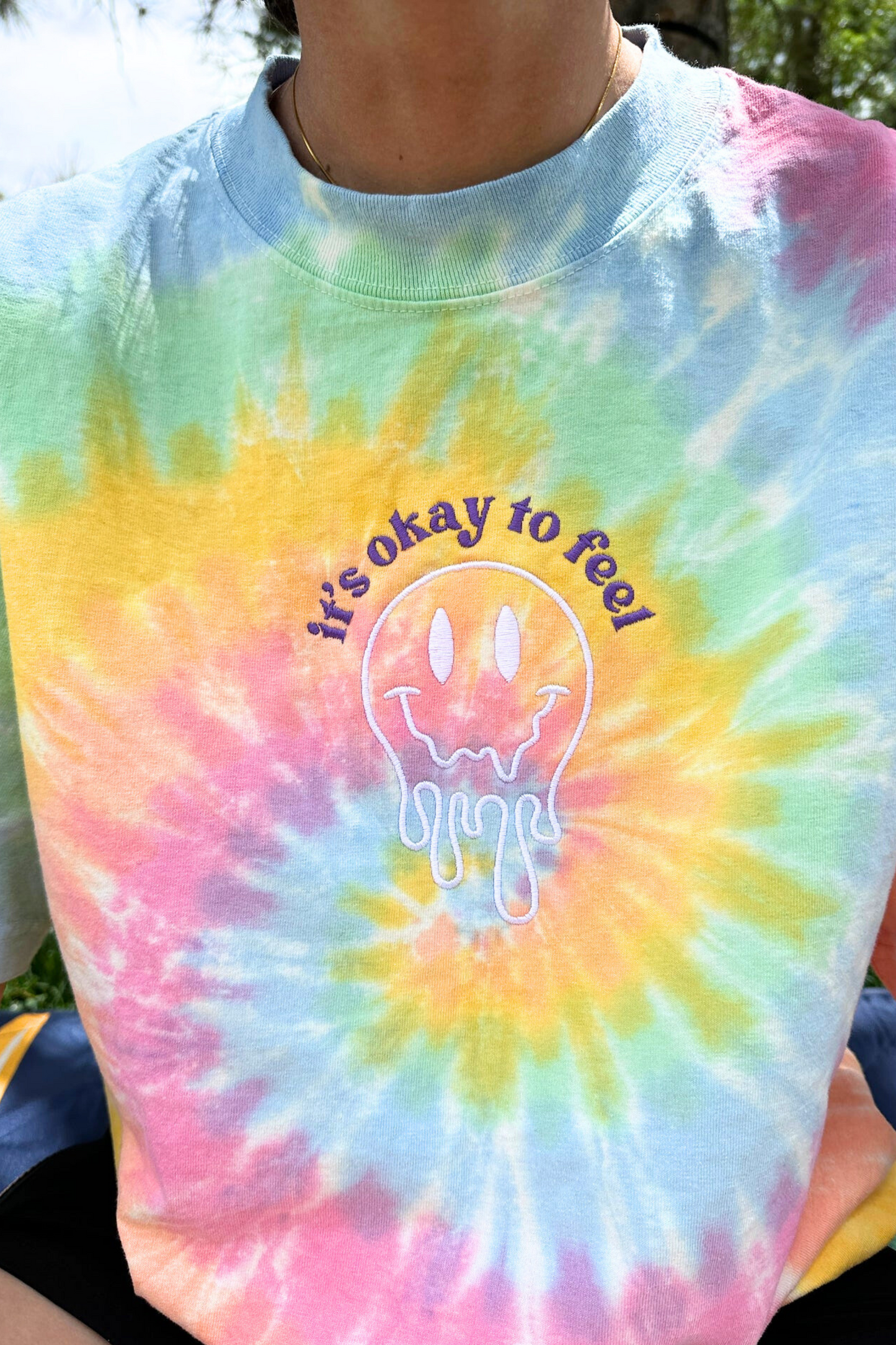 Drippy Smiles Tie Dye Festival Tee