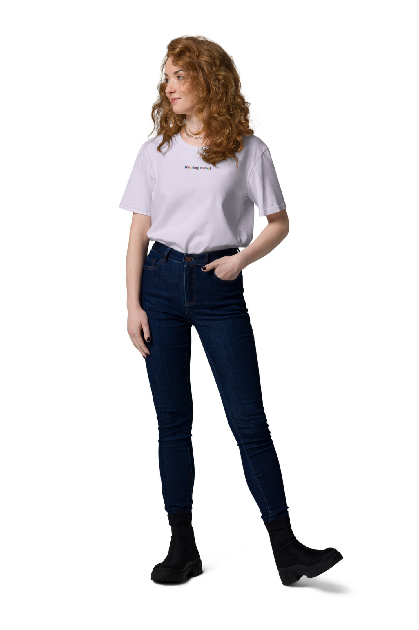 Basic Organic Colorful Embroidered Tee