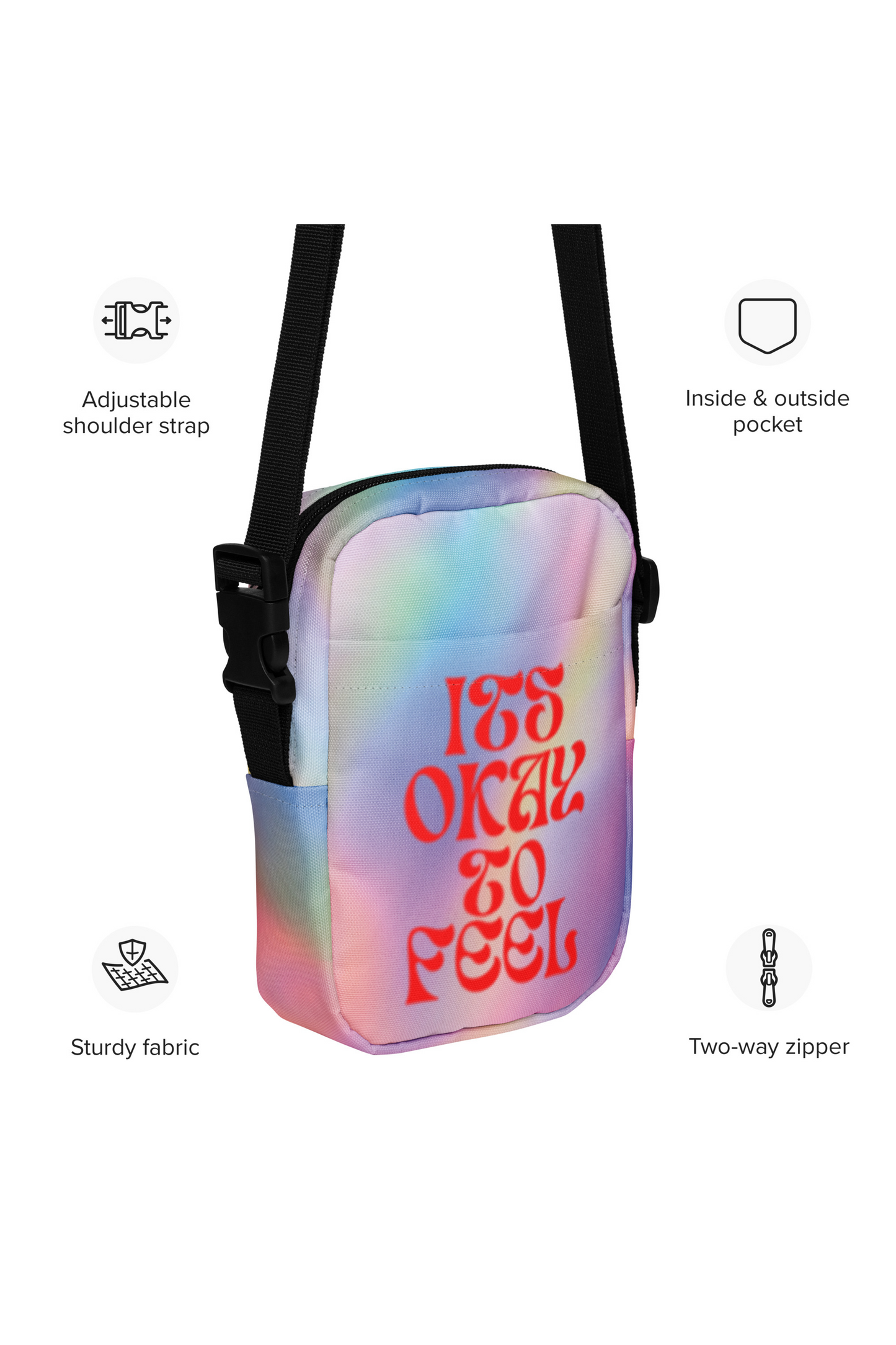 Trippy Feels Crossbody Festival Bag