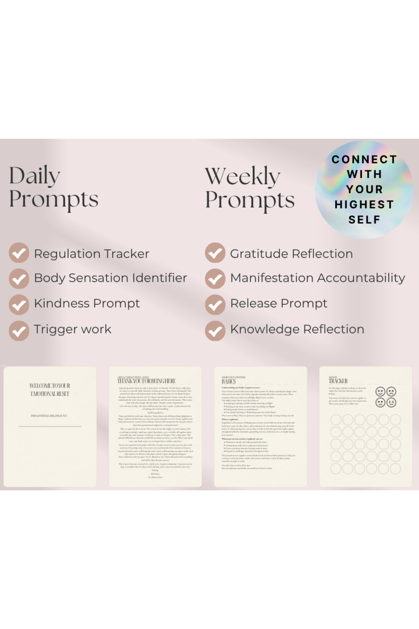 Emotional Reset Journal: 30 Day Prompts, Breathwork